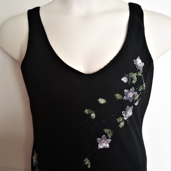 Evening Dress Beads & Sequins Black size 12 - Picture 3 of 7